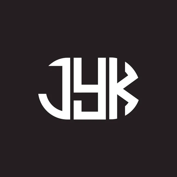 Diseño Del Logotipo Letra Jyk Sobre Fondo Negro Jyk Iniciales — Archivo Imágenes Vectoriales