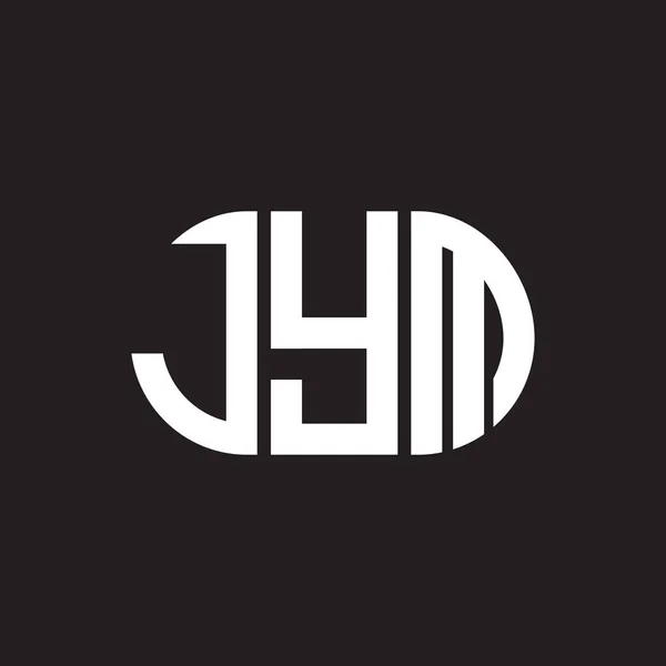 Diseño Del Logotipo Letra Jym Sobre Fondo Negro Jym Iniciales — Vector de stock