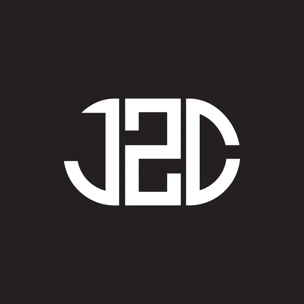 Σχεδιασμός Λογότυπου Γραμμάτων Jzc Μαύρο Φόντο Jzc Δημιουργική Αρχικά Γράμμα — Διανυσματικό Αρχείο