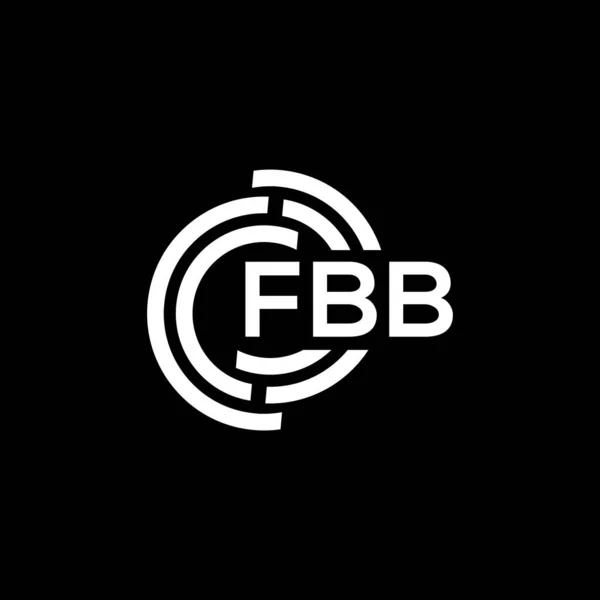 Fbb Lettre Logo Design Sur Fond Noir Fbb Initiales Créatives — Image vectorielle