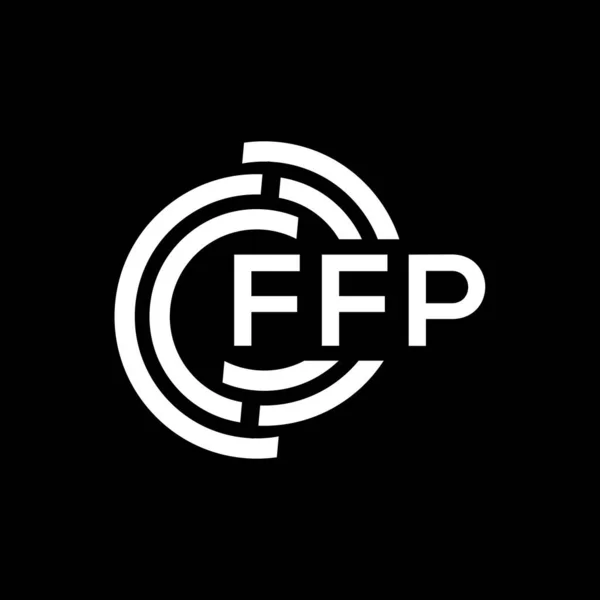 Ffp Letter Logo Design Black Background Ffp Creative Initials Letter — Stock Vector