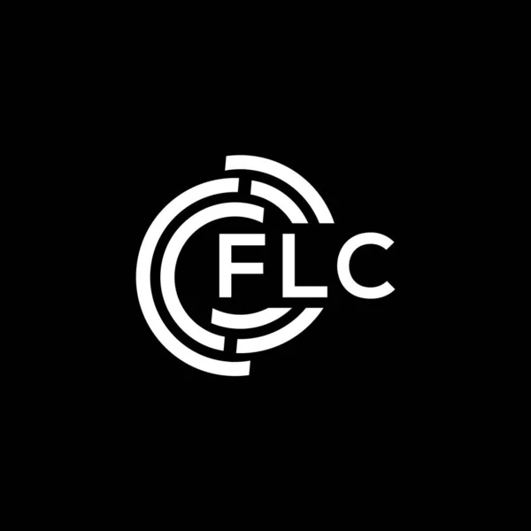 FLC harf logosu tasarımı siyah arka planda. FLC yaratıcı harflerin baş harfleri logo kavramı. FLC harf tasarımı.