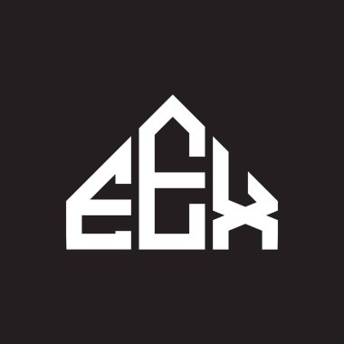 Siyah arkaplanda EAX harf logosu tasarımı. EAX yaratıcı harflerin baş harfleri logo kavramı. EAX harf tasarımı.