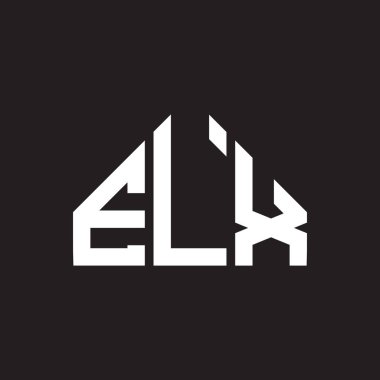 Siyah arka planda ELX harf logosu tasarımı. ELX yaratıcı harflerin baş harfleri logo konsepti. ELX harf tasarımı.