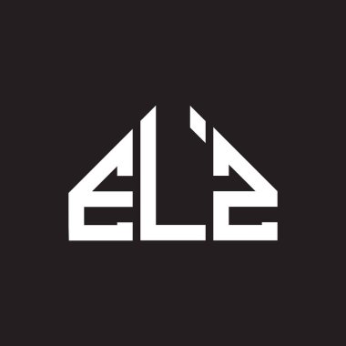 Siyah arka planda ELZ harf logosu tasarımı. ELZ yaratıcı harflerin baş harfleri logo konsepti. ELZ harf tasarımı.