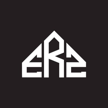 Siyah arka planda ERZ harfi logo tasarımı. ERZ yaratıcı harflerin baş harfleri logo kavramı. ERZ harf tasarımı.