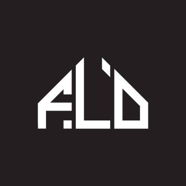 FLO harfi logo tasarımı siyah arka planda. FLO yaratıcı harflerin baş harfleri logo kavramı. FLO harf tasarımı.