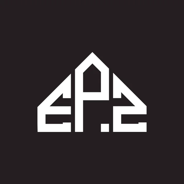 Epz Letter Logo Design Black Background Epz Creative Initials Letter — Stock Vector