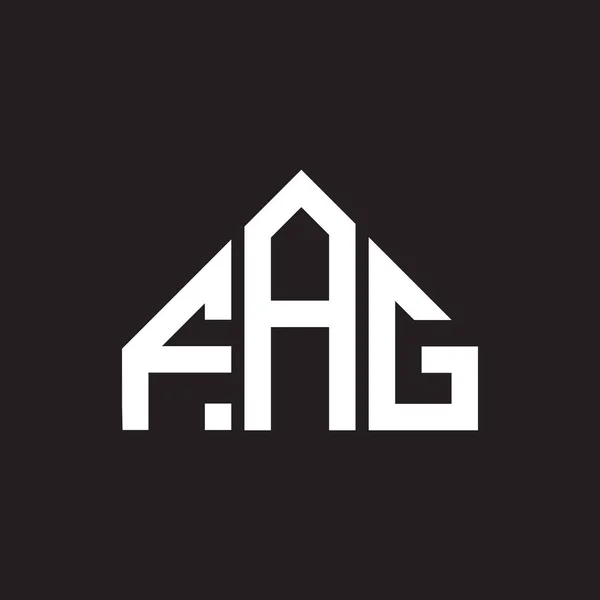 Fag Letter Logo Design Black Background Fag Creative Initials Letter — Vetor de Stock