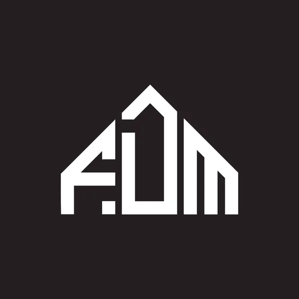 Diseño Del Logotipo Letra Fdm Sobre Fondo Negro Fdm Iniciales — Archivo Imágenes Vectoriales