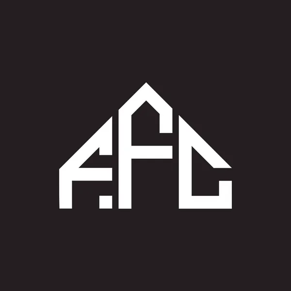 Σχεδιασμός Λογότυπου Γράμματος Ffc Μαύρο Φόντο Ffc Δημιουργική Αρχικά Γράμμα — Διανυσματικό Αρχείο