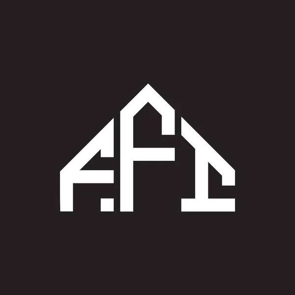 Σχεδιασμός Λογότυπου Ffi Επιστολή Μαύρο Φόντο Δημιουργικά Αρχικά Ffi Έννοια — Διανυσματικό Αρχείο