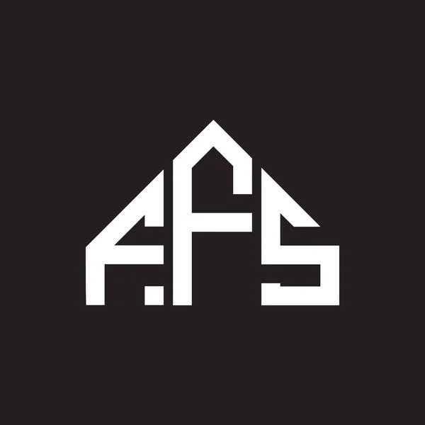 Σχεδιασμός Λογότυπου Γράμματος Ffs Μαύρο Φόντο Δημιουργικά Αρχικά Ffs Έννοια — Διανυσματικό Αρχείο