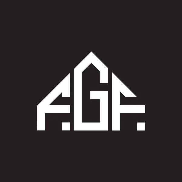 Design Logotipo Carta Fgf Fundo Preto Fgf Iniciais Criativas Conceito — Vetor de Stock