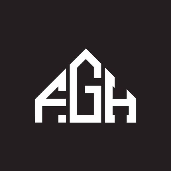 Projekt Logo Litery Fgh Czarnym Tle Fgh Twórcze Inicjały Koncepcja — Wektor stockowy