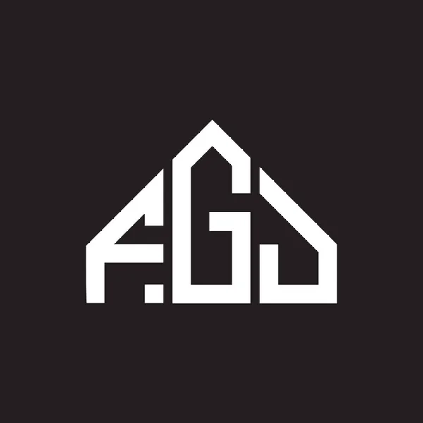 Design Logotipo Letra Fgj Fundo Preto Fgj Iniciais Criativas Conceito — Vetor de Stock