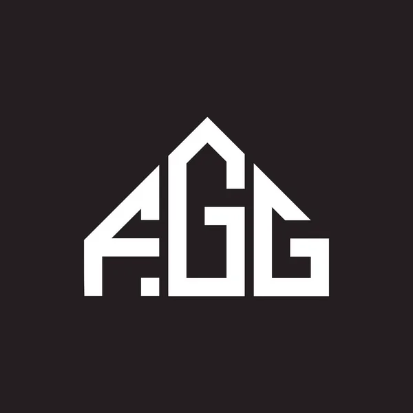 Projekt Logo Litery Fgg Czarnym Tle Fgg Twórcze Inicjały Koncepcja — Wektor stockowy