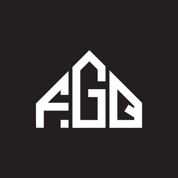 Fgq Brev Logo Design Sort Baggrund Fgq Kreative Initialer Brev – Stock-vektor