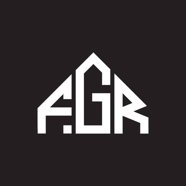 Design Logotipo Carta Fgr Fundo Preto Fgr Iniciais Criativas Conceito — Vetor de Stock
