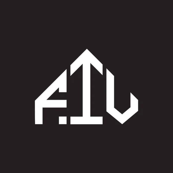 Fiv Письмо Логотип Дизайн Черном Фоне Креативные Инициалы Fiv Буквенно — стоковый вектор