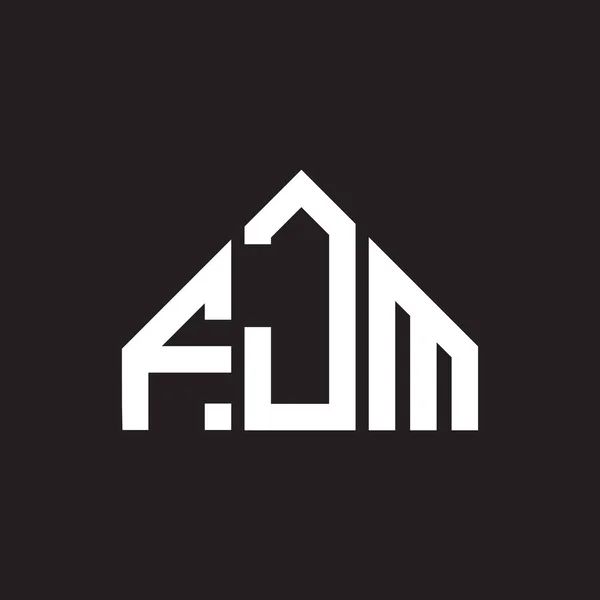 Fjm Letter Logo Design Black Background Fjm Creative Initials Letter — Stock Vector