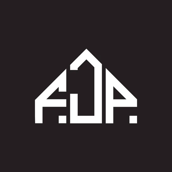 Fjp Дизайн Логотипу Літер Чорному Тлі Fjp Творчі Ініціали Букви — стоковий вектор
