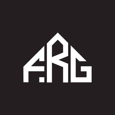 Siyah arka planda FRG harf logosu tasarımı. FRG yaratıcı harflerin baş harfleri logo kavramı. FRG harf tasarımı.