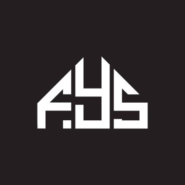 FYS harfi logo tasarımı siyah arkaplan üzerine. FYS yaratıcı harf logosu konsepti. FYS harf tasarımı.