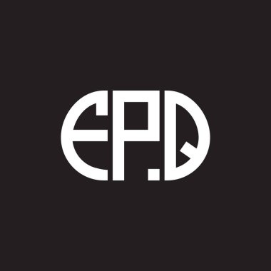 Siyah arka planda FPQ harf logosu tasarımı. FPQ yaratıcı harflerin baş harfleri logo kavramı. FPQ harf tasarımı.