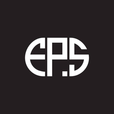 Siyah arka planda FPS harfi logo tasarımı. FPS yaratıcı harfler logosu konsepti. FPS harf tasarımı.