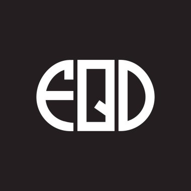 Siyah arka planda FQO harf logosu tasarımı. FQO yaratıcı harflerin baş harfleri logo kavramı. FQO harf tasarımı.