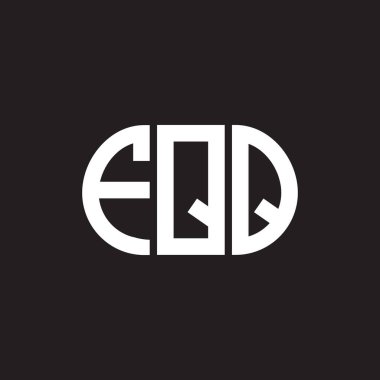 Siyah arkaplan üzerine FQQ harfi logo tasarımı. FQQ yaratıcı harflerin baş harfleri logo kavramı. FQQ harf tasarımı.