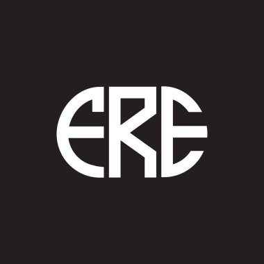 Siyah arka planda FRE harf logosu tasarımı. FRE yaratıcı harflerin baş harfleri logo kavramı. FRE harf tasarımı.