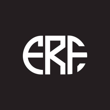 Siyah arka planda FRF harf logosu tasarımı. FRF yaratıcı harflerin baş harfleri logo kavramı. FRF harf tasarımı.
