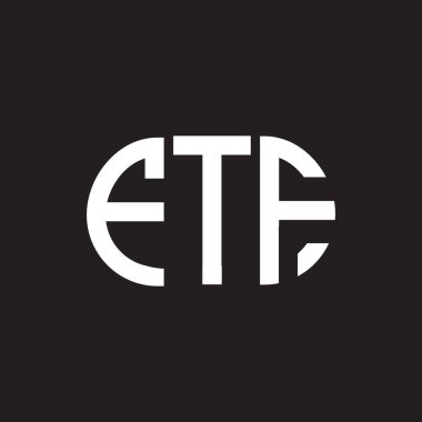 Siyah arka planda FTF harf logosu tasarımı. FTF yaratıcı harflerin baş harfleri logo kavramı. FTF harf tasarımı.