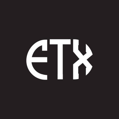 Siyah arkaplanda FTX harf logosu tasarımı. FTX yaratıcı harflerin baş harfleri logo kavramı. FTX harf tasarımı.