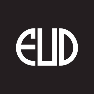 Siyah arka planda FUO harf logosu tasarımı. FUO yaratıcı harflerin baş harfleri logo kavramı. FUO harf tasarımı.