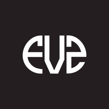 Siyah arkaplanda FVZ harf logosu tasarımı. FVZ yaratıcı harflerin baş harfleri logo kavramı. FVZ harf tasarımı.