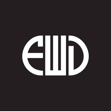 Siyah arka planda FWD harf logosu tasarımı. FWD yaratıcı harflerin baş harfleri logo kavramı. FWD harf tasarımı.