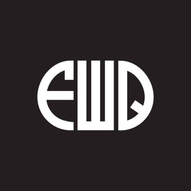 Siyah arka planda FWQ harfi logo tasarımı. FWQ yaratıcı harflerin baş harfleri logo kavramı. FWQ harf tasarımı.