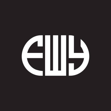 Siyah arka planda FWY harf logosu tasarımı. FWY yaratıcı harflerin baş harfleri logo kavramı. FWY harf tasarımı.