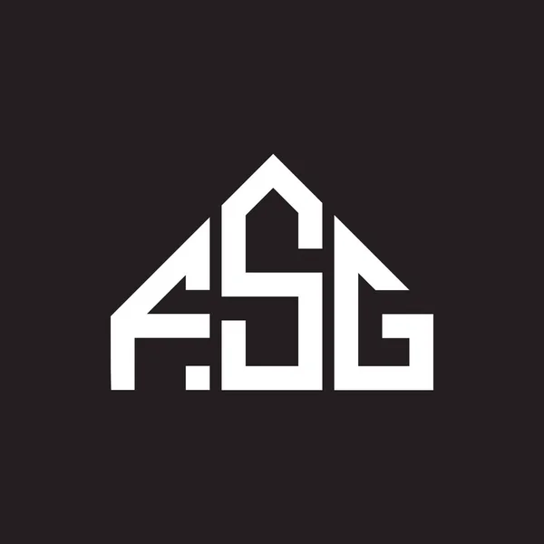 Fsg在黑色背景上的字母标识设计 Fsg创意的首字母首字母标识概念 Fsg字母设计 — 图库矢量图片