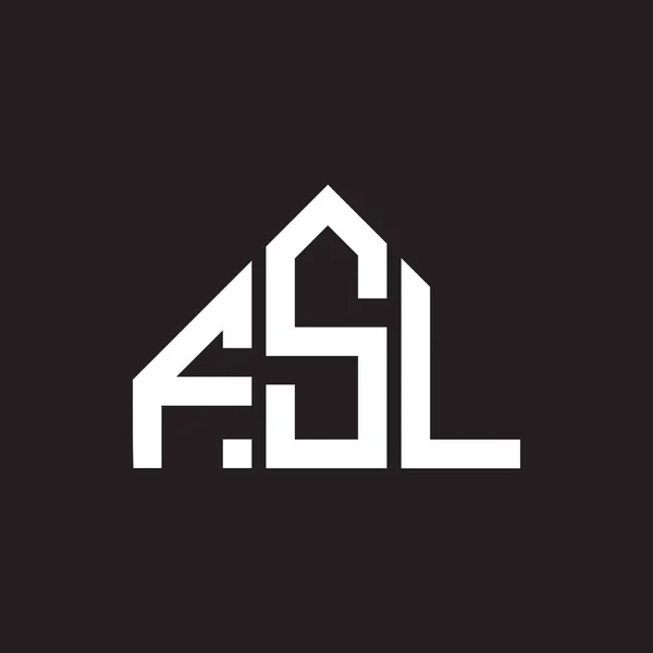 Fsl Дизайн Логотипу Літер Чорному Тлі Творчі Ініціали Fsl Мають — стоковий вектор