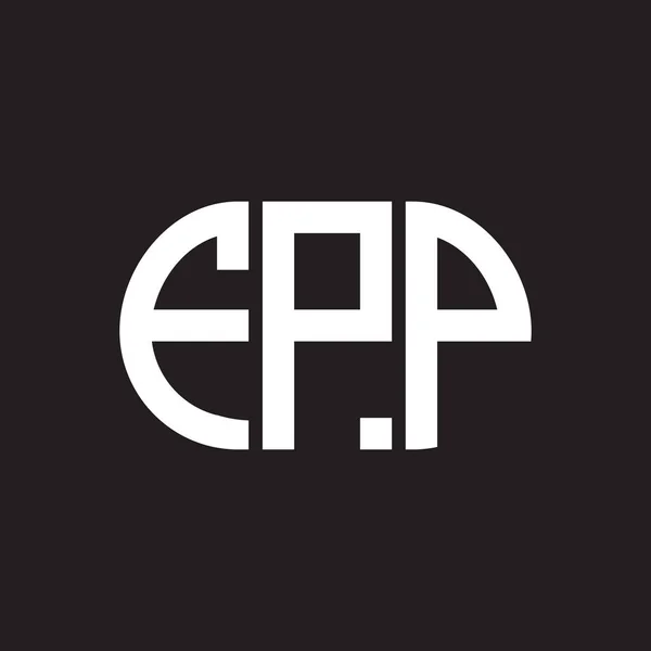 黑色背景上的Fpp字母标识设计 Fpp创意的首字母首字母标识概念 Fpp字母设计 — 图库矢量图片
