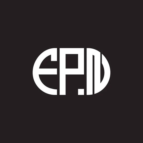Diseño Del Logotipo Letra Fpn Sobre Fondo Negro Fpn Iniciales — Archivo Imágenes Vectoriales