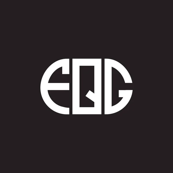 Fqg Letter Logo Design Black Background Fqg Creative Initials Letter — Stock Vector