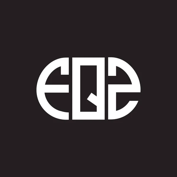 Logo Lettera Fqz Disegno Sfondo Nero Logo Creativo Delle Iniziali — Vettoriale Stock