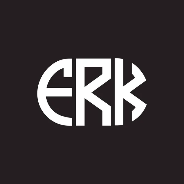 Diseño Del Logotipo Letra Frk Sobre Fondo Negro Frk Iniciales — Vector de stock