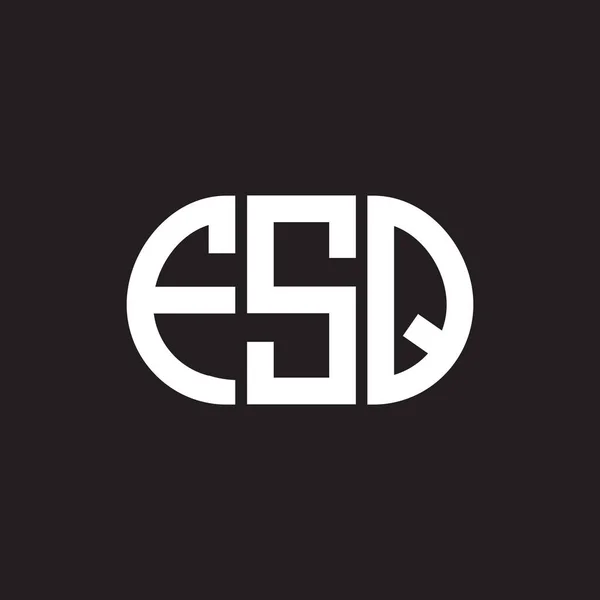 Σχεδιασμός Λογότυπου Επιστολών Fsq Μαύρο Φόντο Fsq Δημιουργική Αρχικά Γράμμα — Διανυσματικό Αρχείο