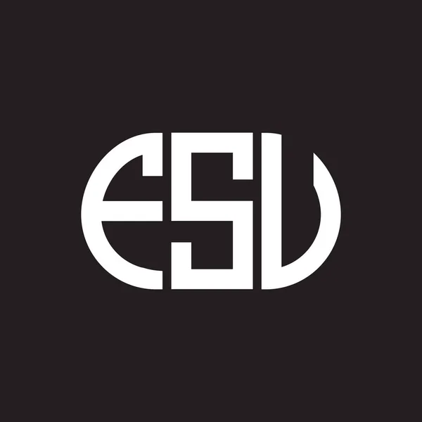 Fsu Logo Ontwerp Zwarte Achtergrond Fsu Creatief Initialen Letter Logo — Stockvector